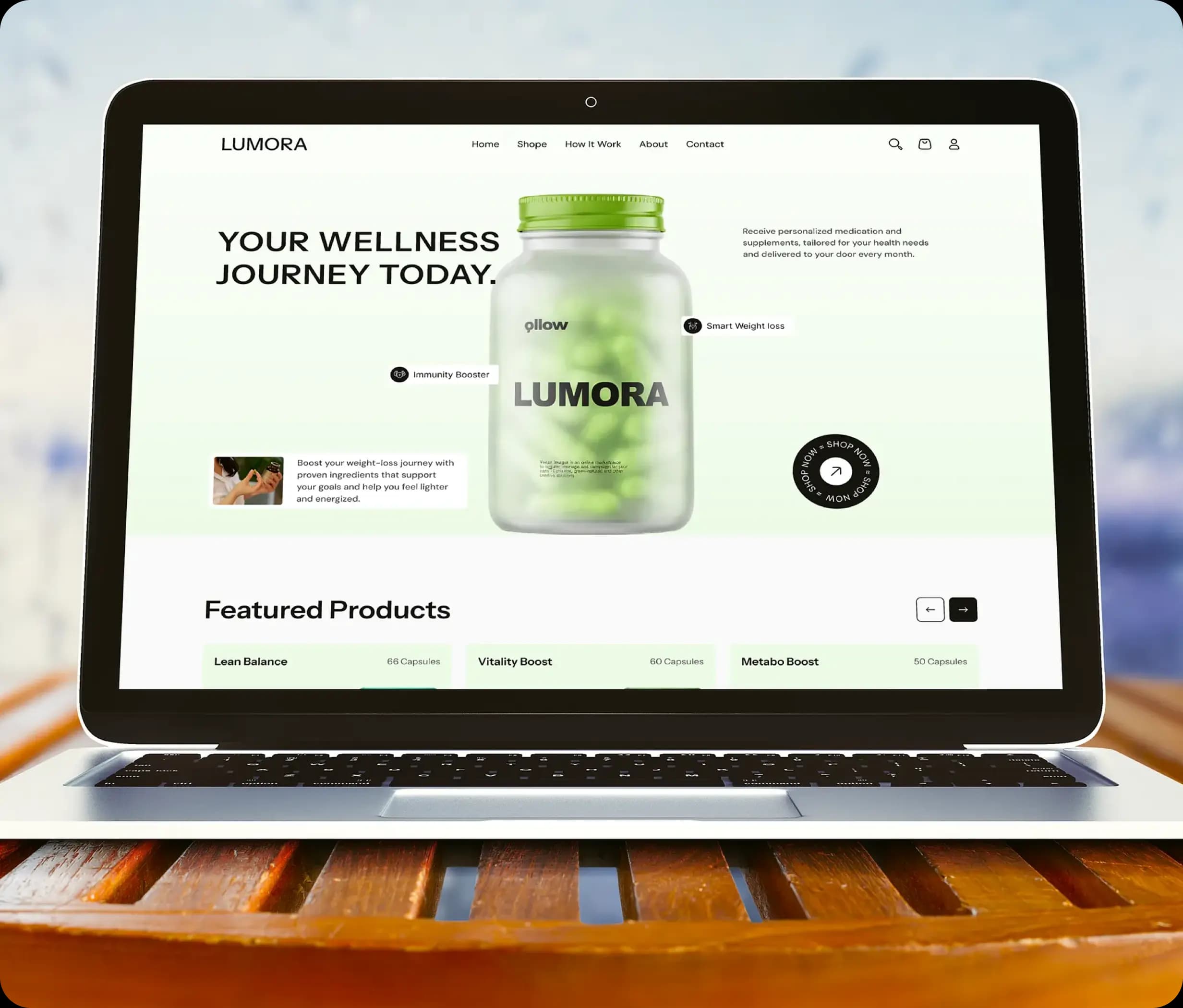 Health and nutrition store website design