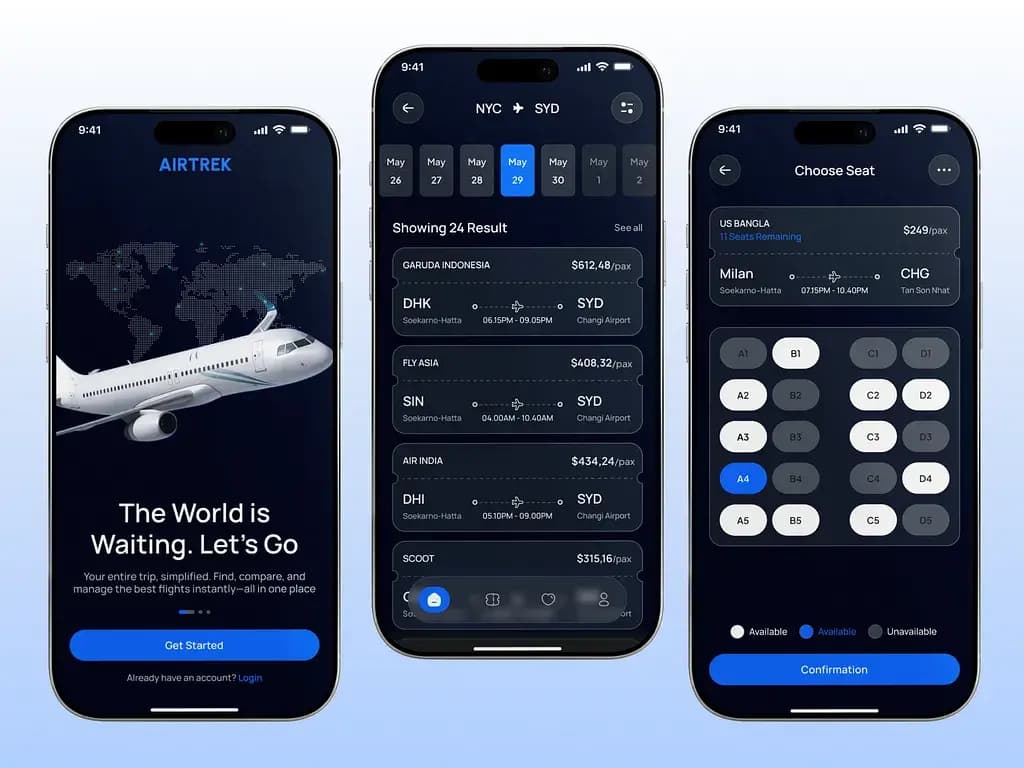 Travel landing page website preview